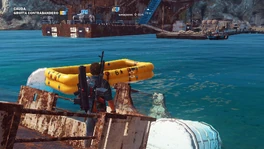 JC3 deployed liferaft
