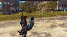 JC3 floating non-solid woman glitch