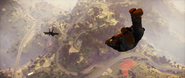 JC3 skydiving after fighter