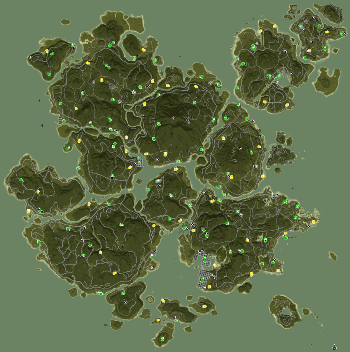 Карта just cause 2 со всеми обозначениями