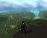 The town Caballeros seen from the top of tower 1.