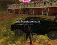 Triggered C4. You got triggered C4 explosives. Select them in the weapons menu and press (MOUSE BUTTON 1) to set them. To detonate, select the trigger in the weapons menu and press (MOUSE BUTTON 1).