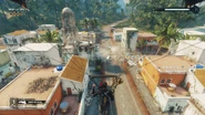 The town is devastated at the end of the mission.