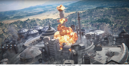 JCM trailer screenshot (enemy base blows up)