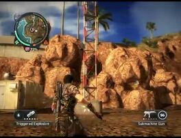 Just Cause 2 destroying broadcast tower 09