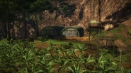 Small military outpost with an AH-33 Topachula.