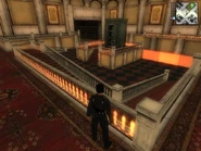 The safe room. Note the garage door in the opposite corner of the room.