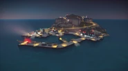 The port area.