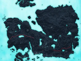 A map of the wall, highlighted in red.