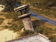 Libeccio Warehouse concrete guard tower.