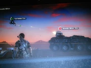 The back view of him. This should be impossible, but if you upgraded your health enough before this mission, you should be able to survive one of the mines.