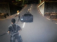 The witnesses' one in Rico's Day in Court. Note the machine guns. If you upgraded your Black Market version to level 6, it will have machine guns. This actually is pretty much the Black Market version, except that it is red-marked.