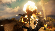 Just Cause 3 helicopter and explosion