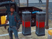 JC3 - Canisters of some kind of Bavarium product.