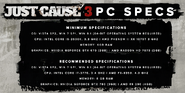 JC3 PC requirements