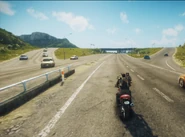 A typical intersection on the highway.