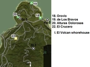 Settlements on Provincia de los Bravos.