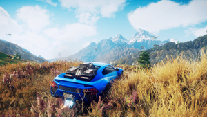 JC4 Rigged Verdeleon Eco (cinematic, driving in grasslands to snowy mountains).png