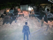 The Agency version on the left and a San Esperito Military version on the right.