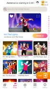 Hit The Lights on the Just Dance Now menu (2020 update, phone)