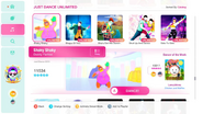 Shaky Shaky on the Just Dance 2020 menu