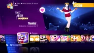 Thumbs on the Just Dance 2018 menu