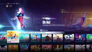 Oh No! on the Just Dance 2016 menu