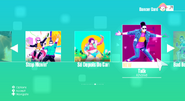 Talk on the Just Dance 2020 menu (Wii)