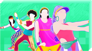 The coach on the icon for the Just Dance Now playlist "The Fit List" (along with Rabiosa (Latin Fitness Version), September (Disco Fitness Version), and Juice (P1))