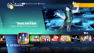 Beauty And A Beat on the Just Dance 2018 menu