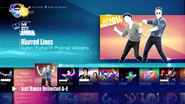 Blurred Lines on the Just Dance 2017 menu