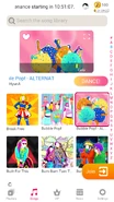 Bubble Pop! (Bubble Gum Version) on the Just Dance Now menu (2020 update, phone)