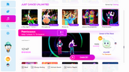 Promiscuous on the Just Dance 2019 menu