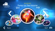 Pumpup jdsp menu.png (1.9 MB) Pump Up the Volume on the Just Dance: Summer Party menu