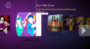 Run The Show on the Just Dance 4 menu (Wii)