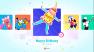 Happy Birthday on the Just Dance 2020 menu (Kids Mode)