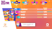 Just Dance Now scoring screen