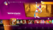 Walk Like an Egyptian on the Just Dance 2018 menu