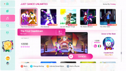 The Final Countdown on the Just Dance 2020 menu