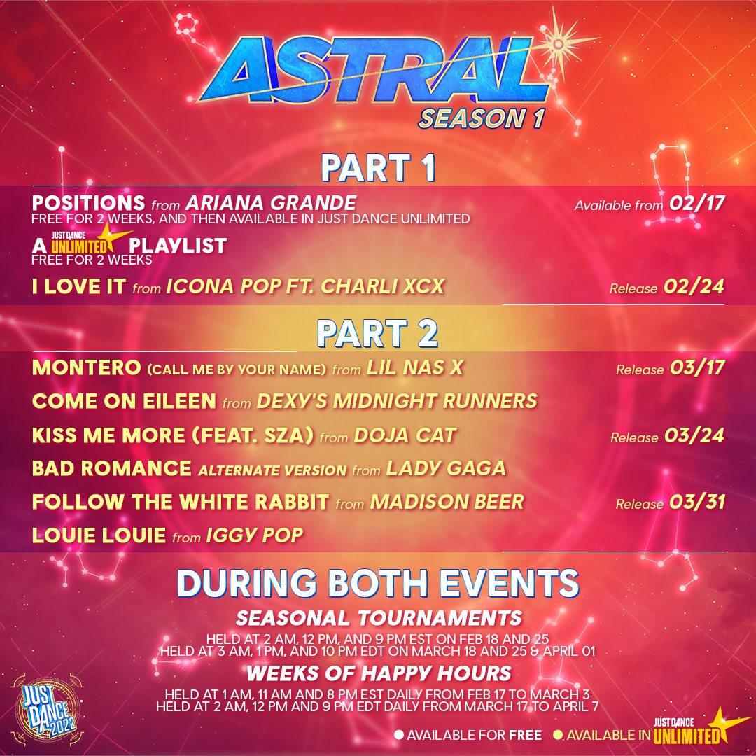 Season 1: Astral, Just Dance Wiki