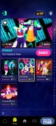 Criminal on the Just Dance Now menu (2024 update, phone)
