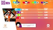 Just Dance Now scoring screen (2017 update)