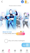 Just Dance Now coach selection screen (phone)