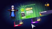 Just Dance 2014 score screen (PS4 Camera)