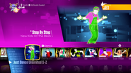 Step by Step on the Just Dance 2018 menu