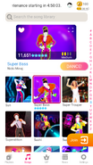 Super Bass on the Just Dance Now menu (2020 update, phone)