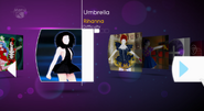 Umbrella on the Just Dance 4 menu (Wii)