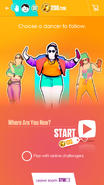 Just Dance Now coach selection screen (2017 update, phone)