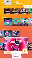 Sayonara on the Just Dance Now menu (2017 update, phone)