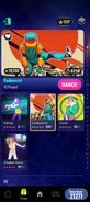 Vodovorot on the Just Dance Now menu (2024 update, phone)